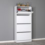 Hanah Home Zapatero Blanco con 4 Cajones